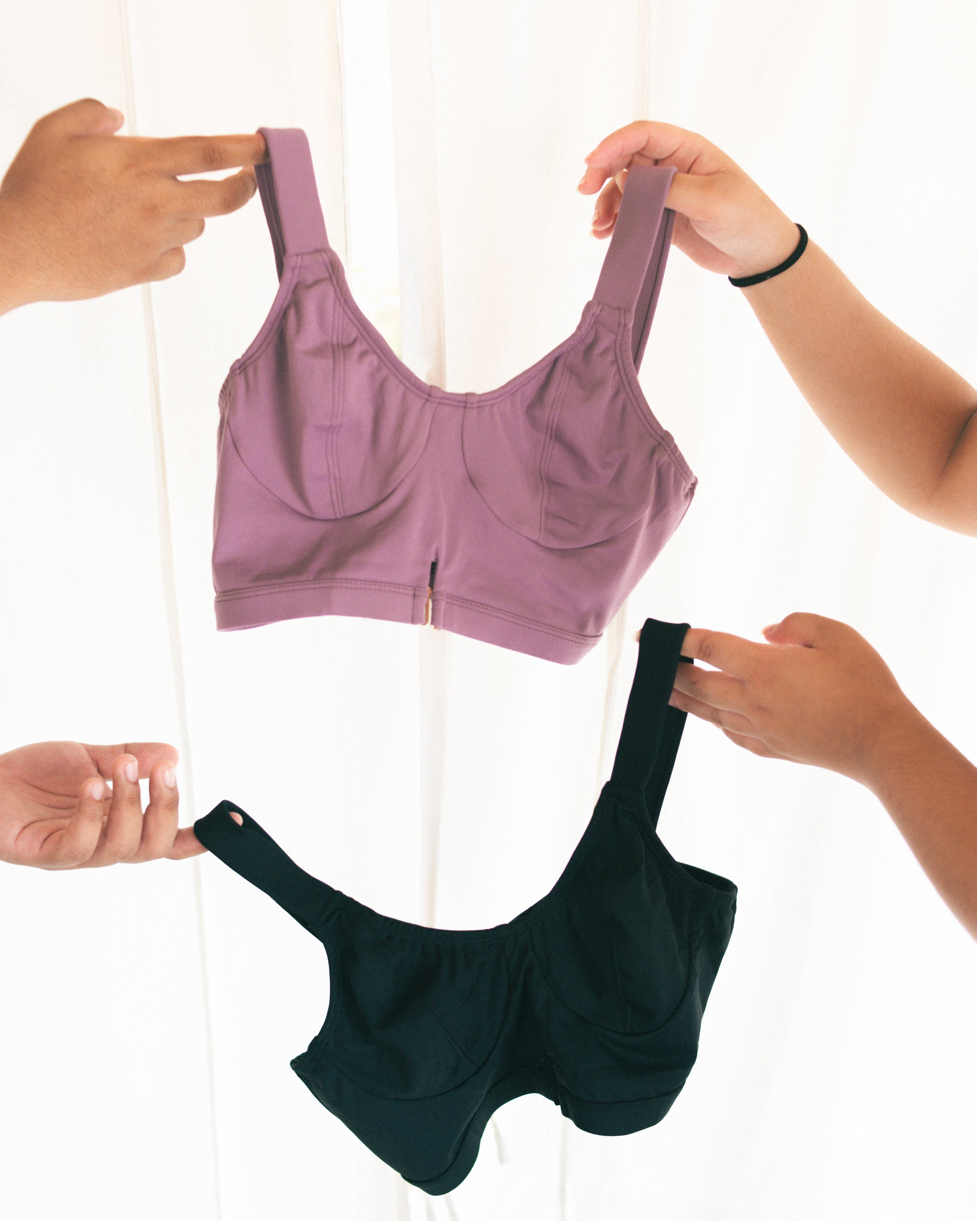 black bra top