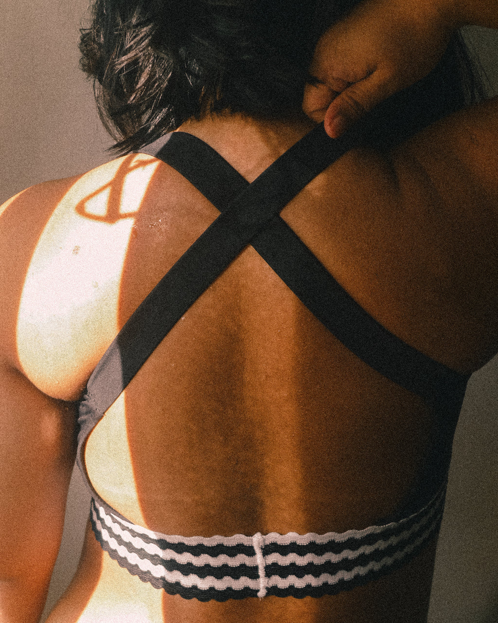 zigzag swim top