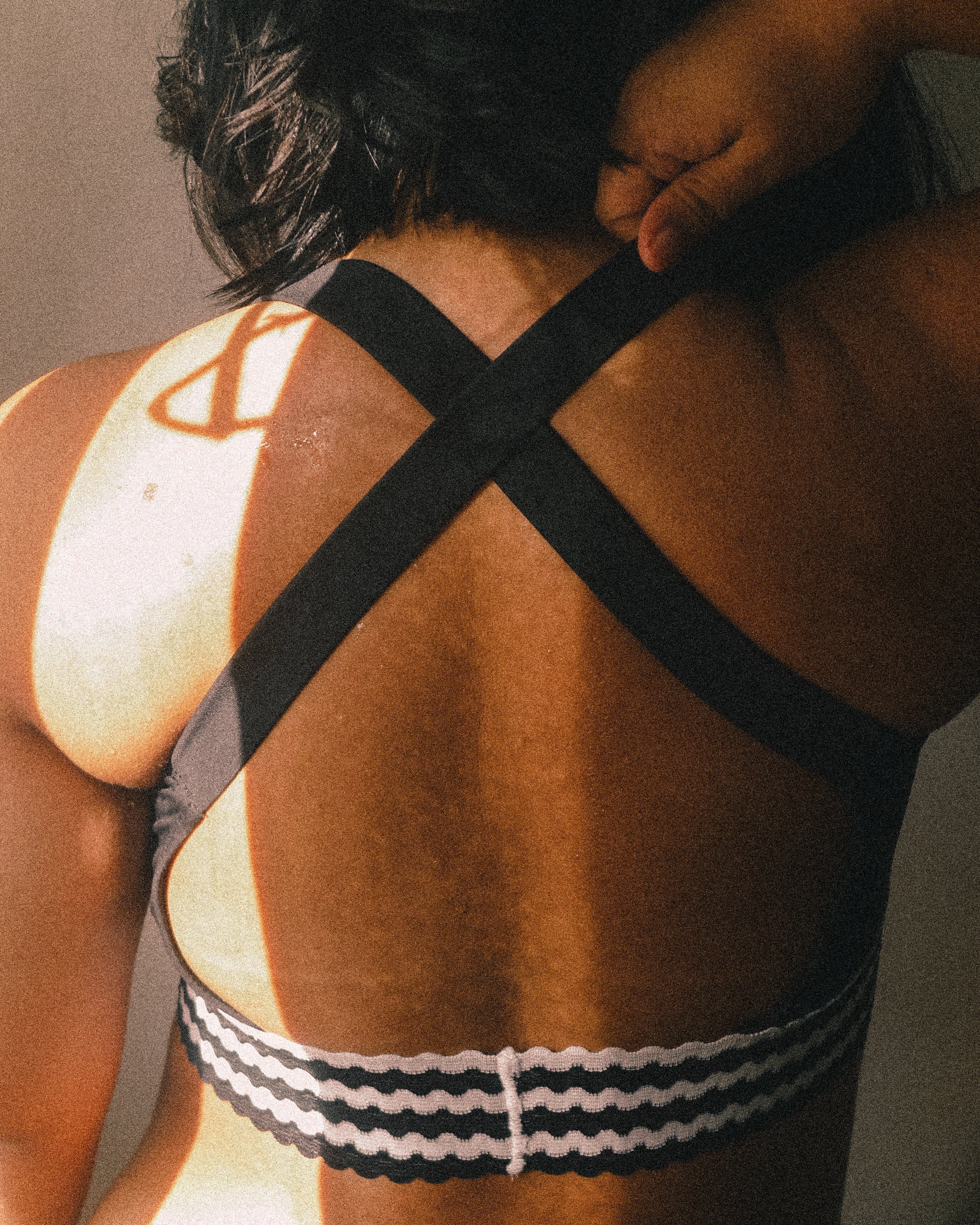 zigzag swim top